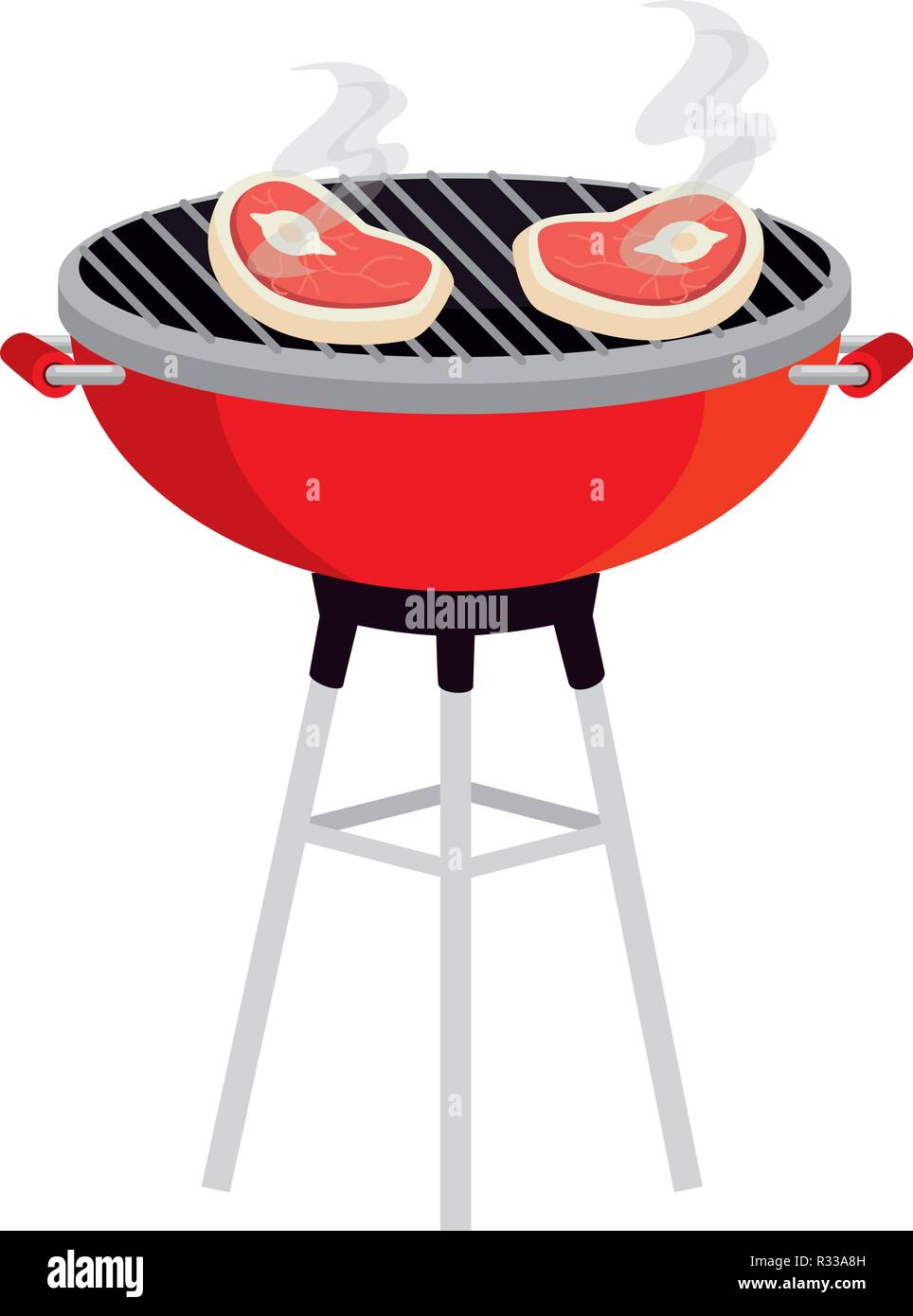 bbq grill with meat beef vector illustration design Stock Vector Image &  Art - Alamy