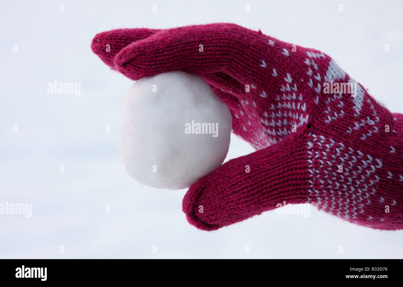the first snowball Stock Photo