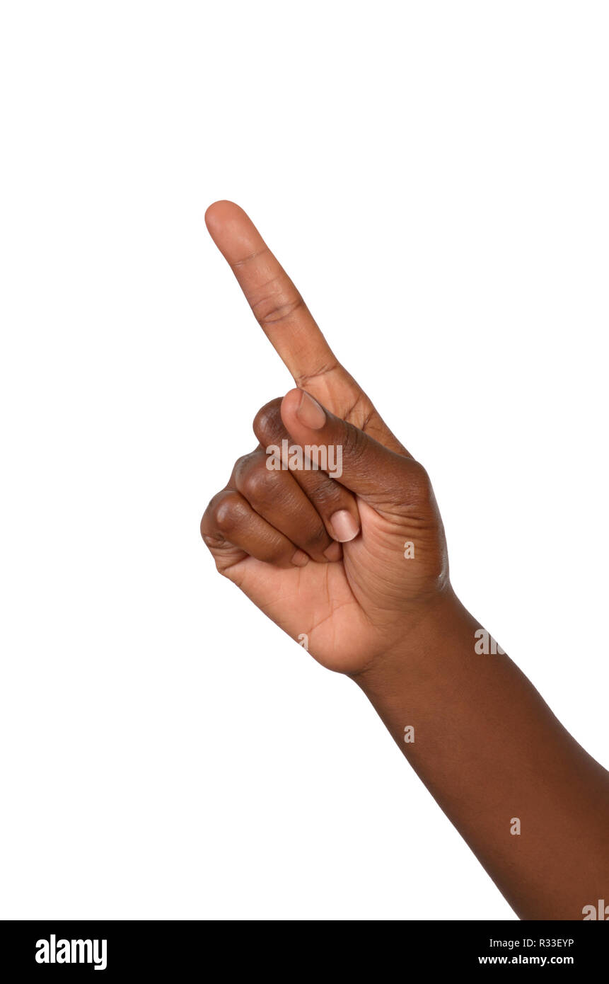 hand pointing forefinger Stock Photo