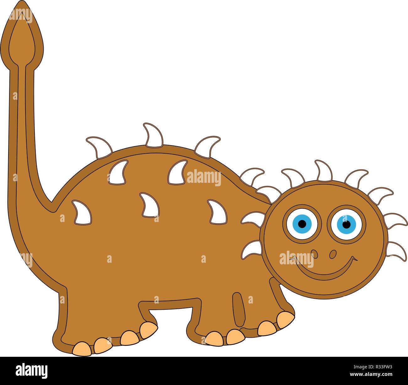 Cute dinosaur cartoon character Stock Vector Image & Art - Alamy