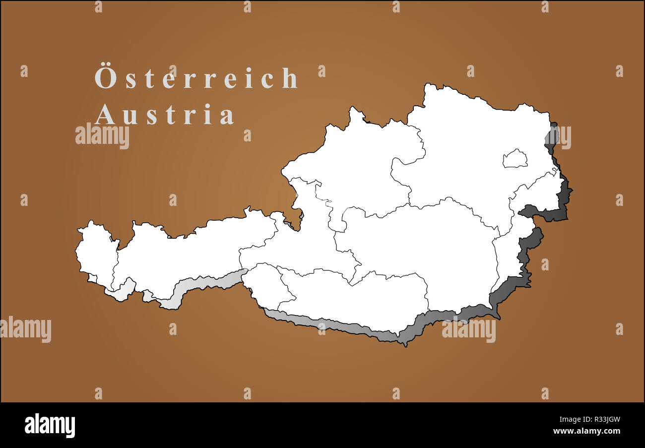 austria map / austria map Stock Photo