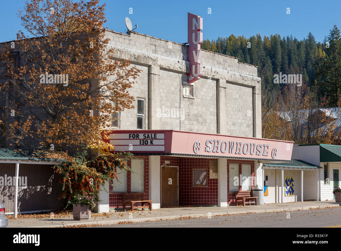 The NuVu Theatre for sale in Metaline Falls, Washington Stock Photo Alamy