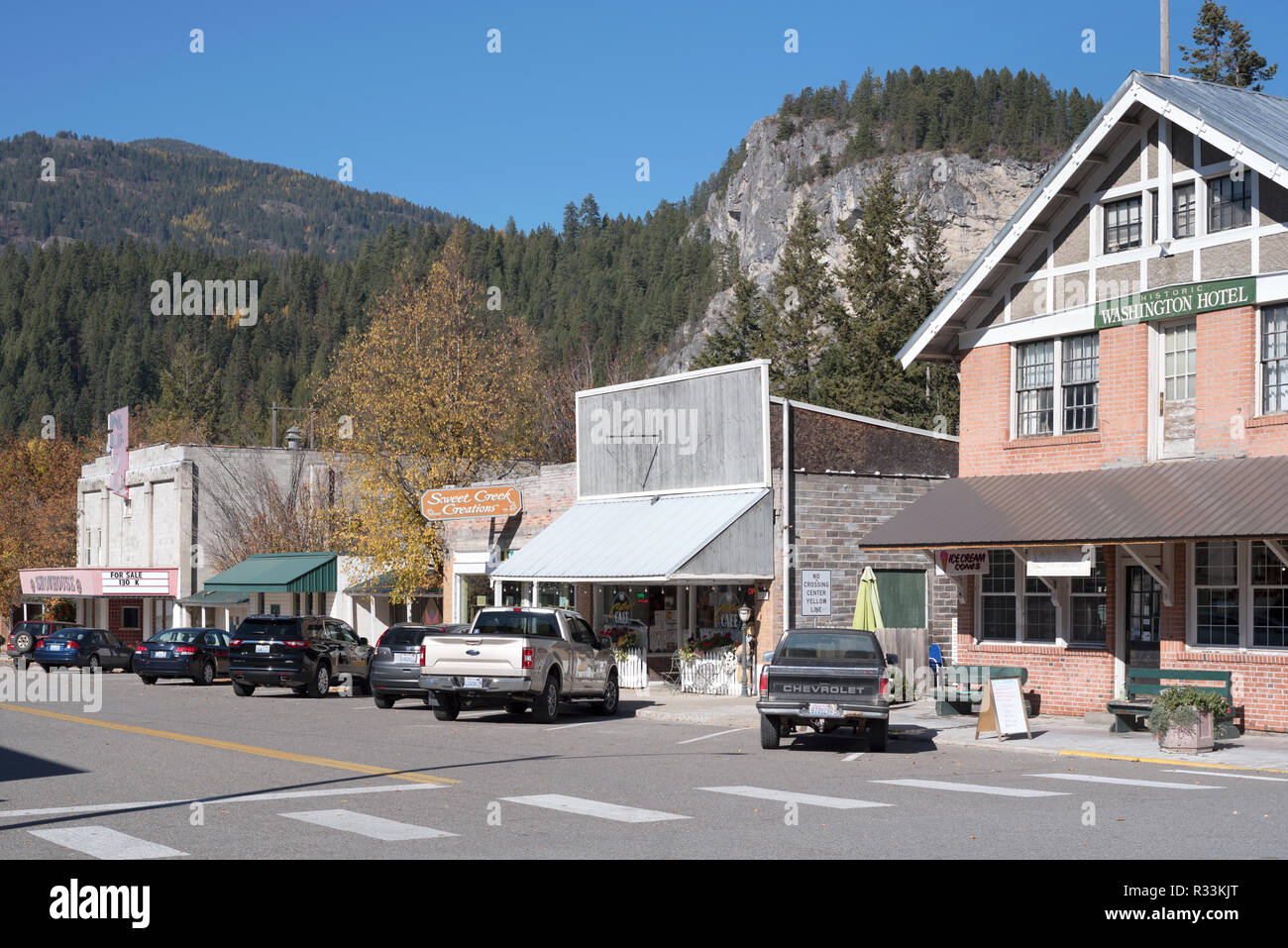 Downtown Metaline Falls, Washington Stock Photo Alamy