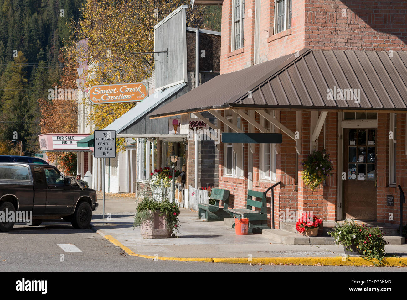 Downtown Metaline Falls, Washington Stock Photo Alamy