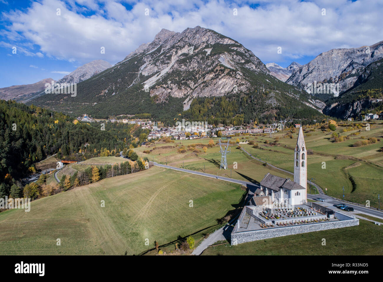 Church of S.Gallo, Bormio. Valtellina Stock Photo