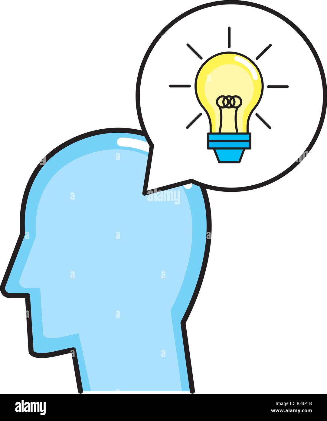 cute head left view and bubble speech with light bulb idea cartoon vector illustration graphic design Stock Vector Image & Art - Alamy cute head left view and bubble speech with light bulb idea cartoon vector illustration graphic design Stock Vector Image & Art - Alamy