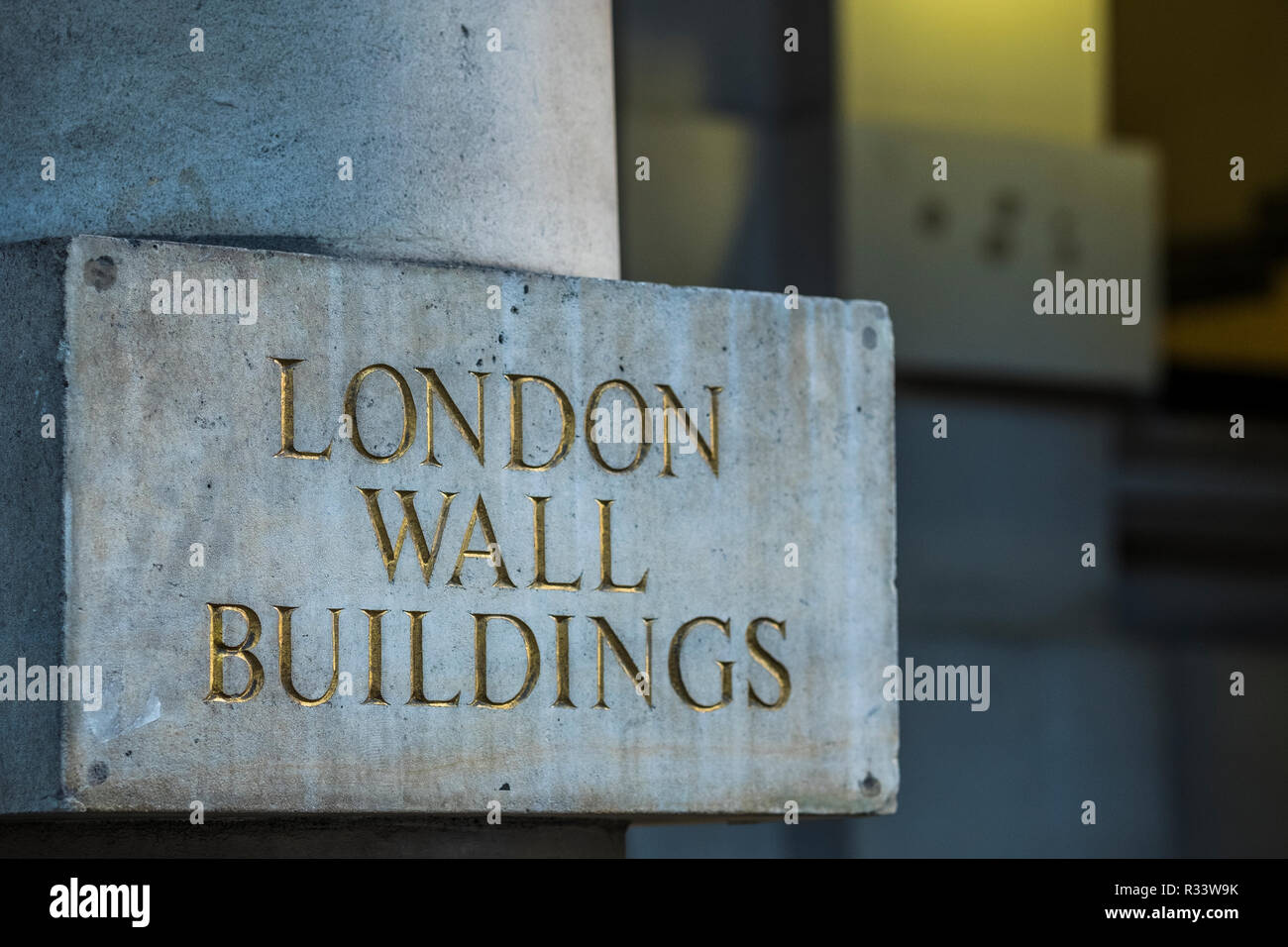 London Wall Buildings, London Wall, London, England, U.K. Stock Photo