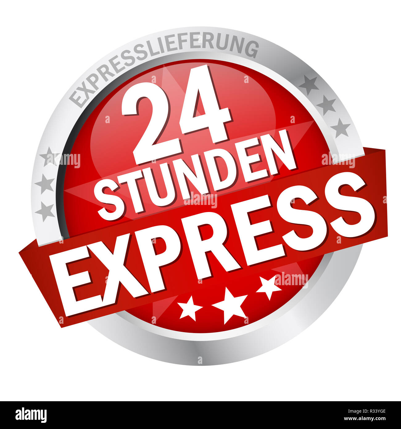 button with banner Stock Photo