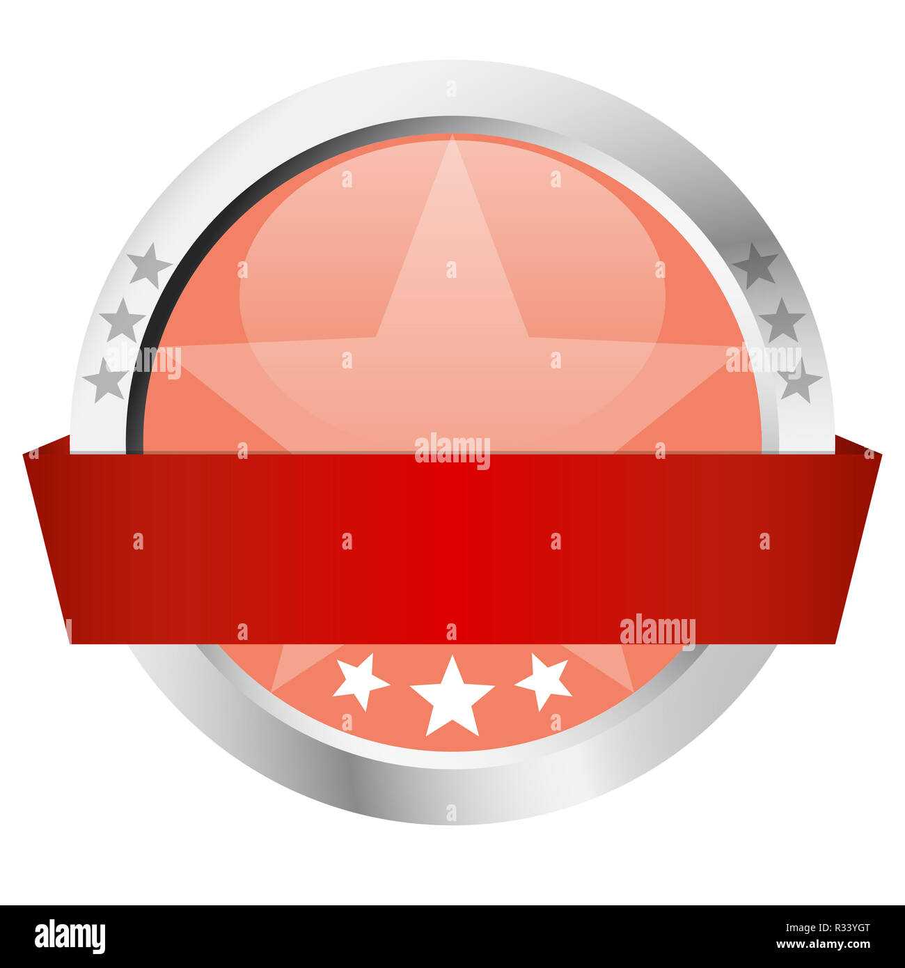 template - button with banner Stock Photo - Alamy