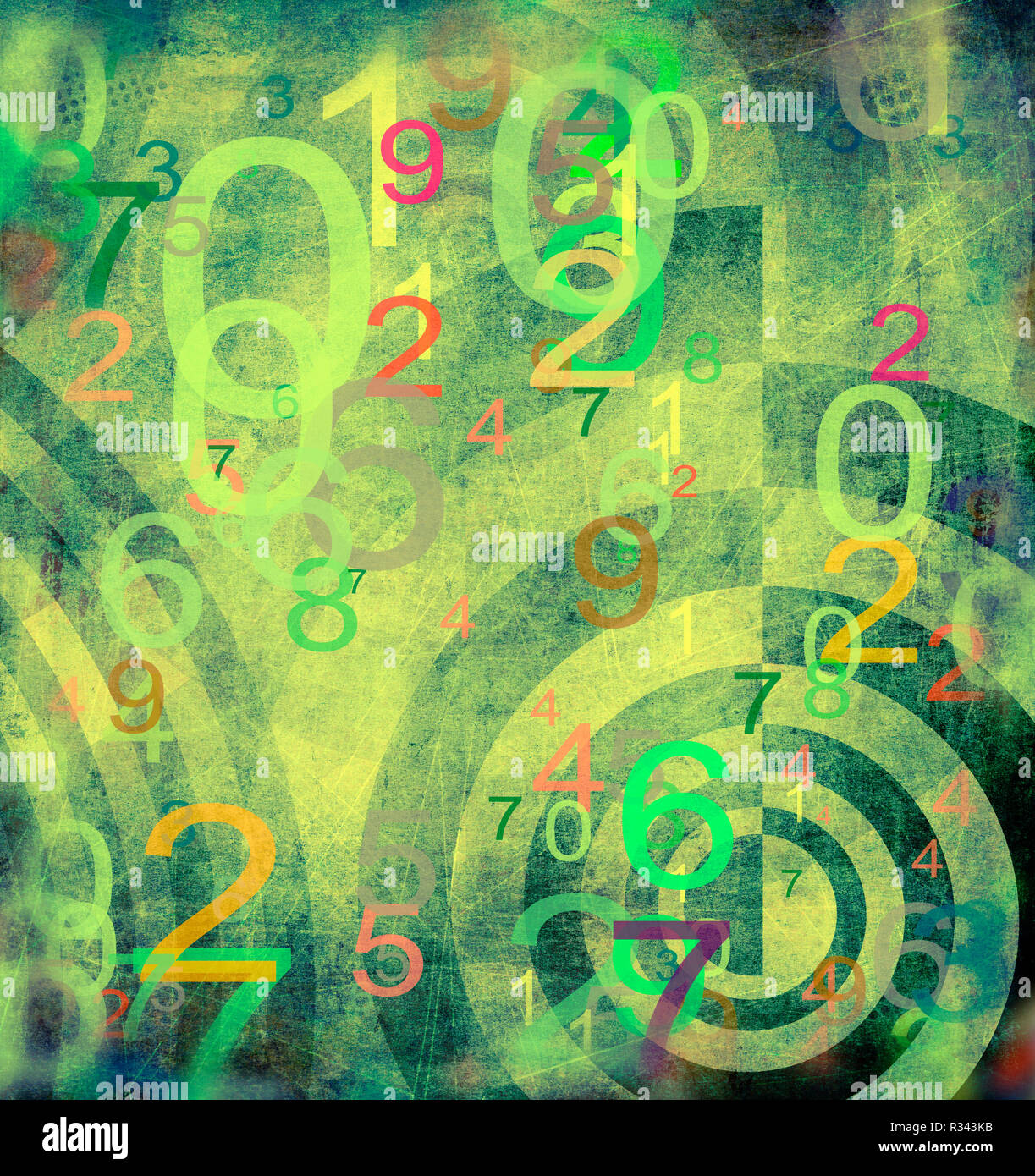 Colourful number collage hi-res stock photography and images - Alamy