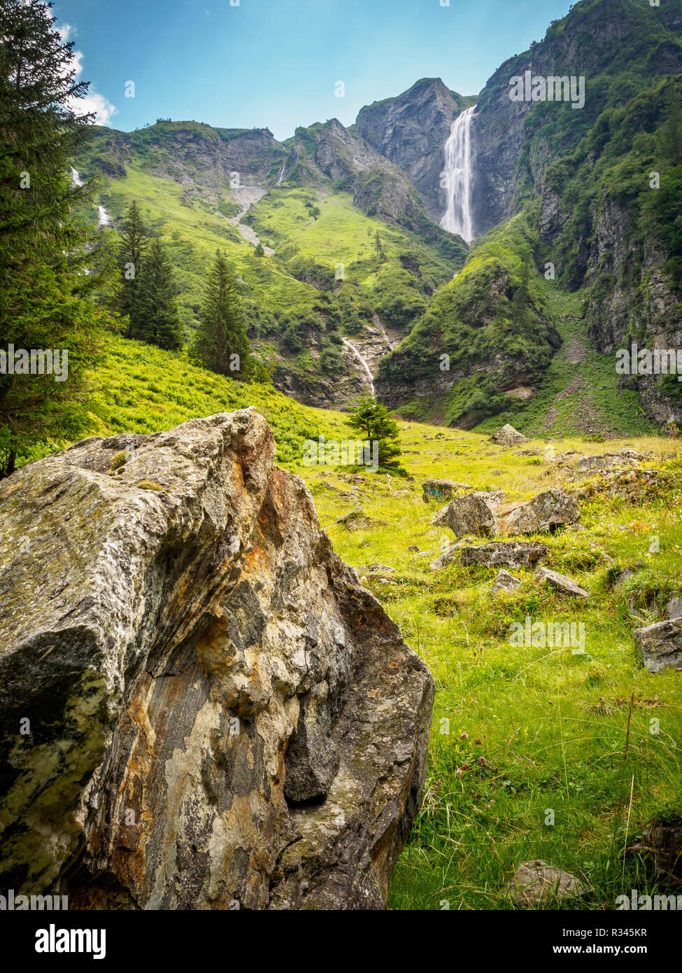 The Schleier waterfall at the Hintersee in Mittersill Salzburg Stock Photo