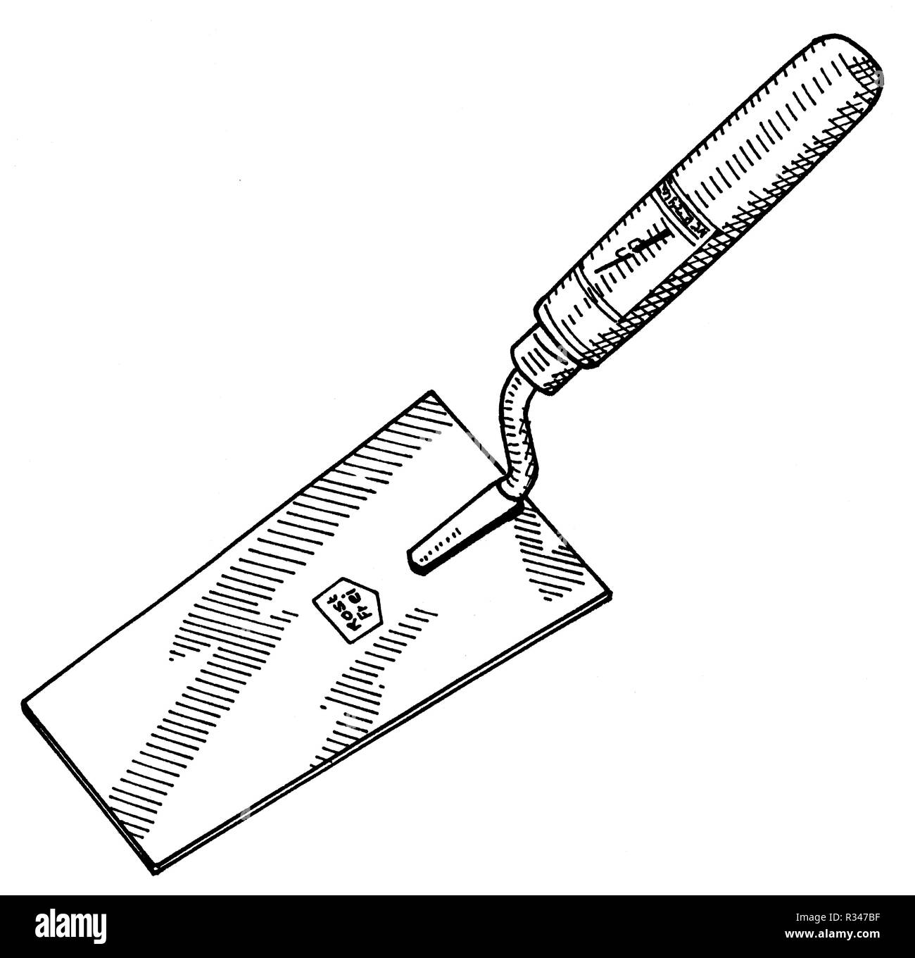 Brick trowel Black and White Stock Photos & Images Alamy