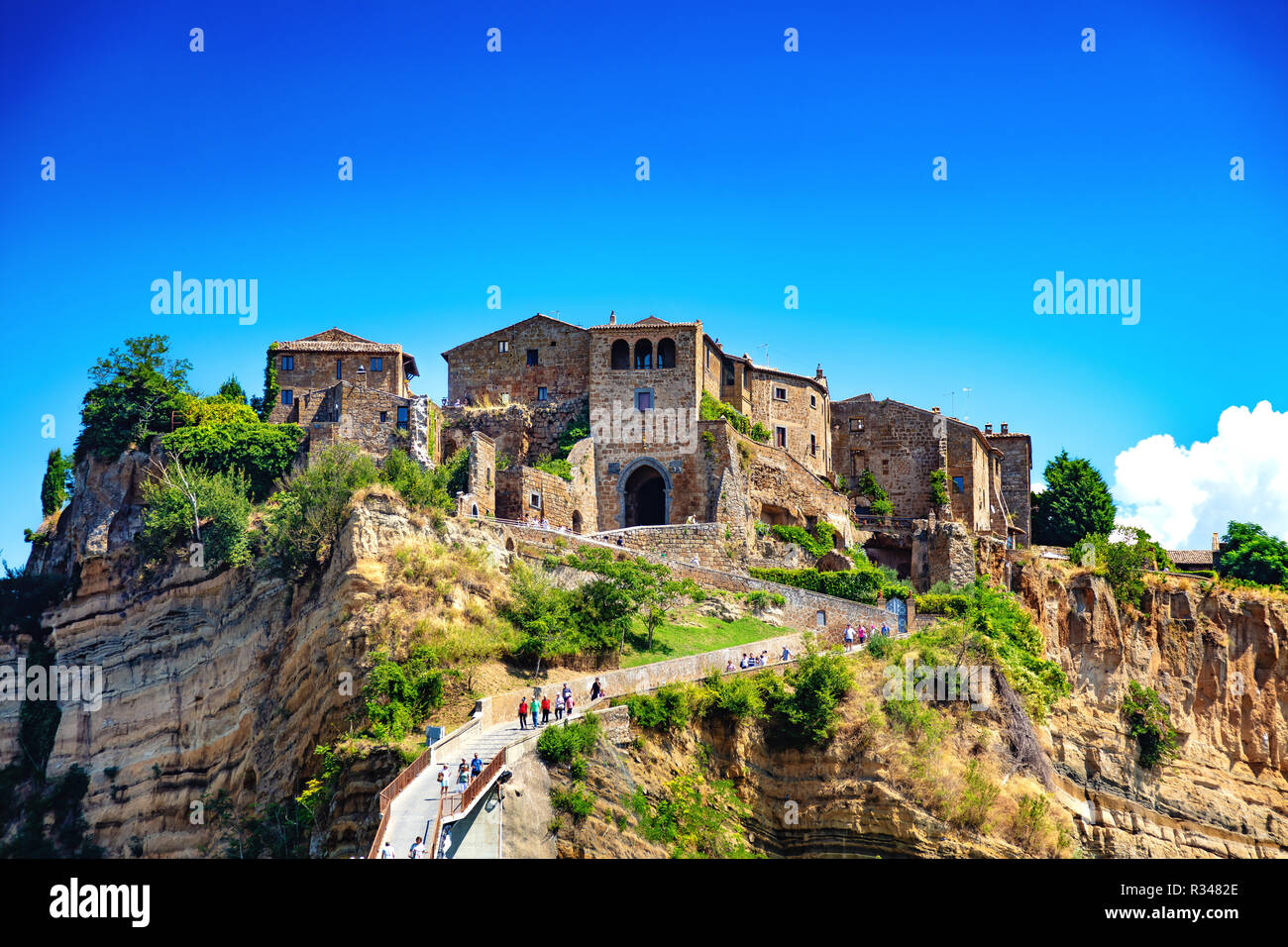 Civita di Bagnoregio, Viterbo, Latium, Italy, August 18, 2018: View of ...