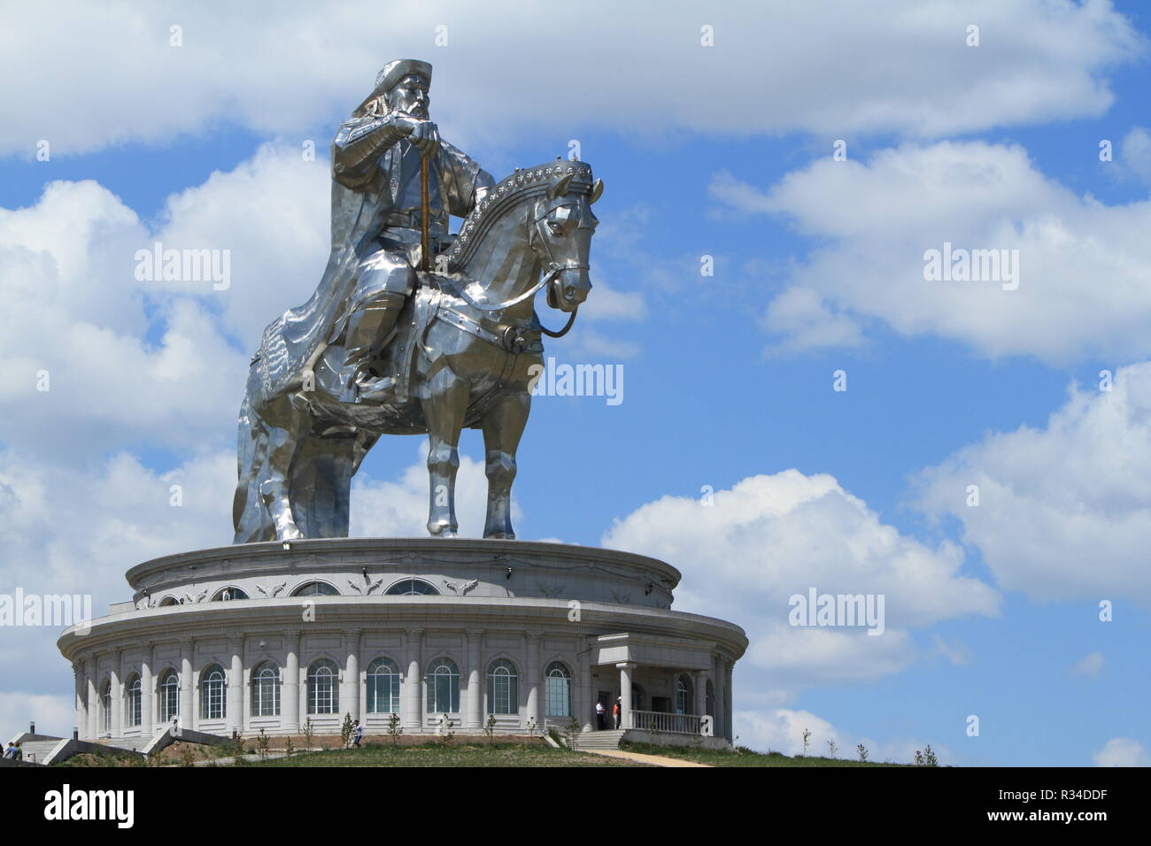 genghis khan monument at zonjin boldog Stock Photo