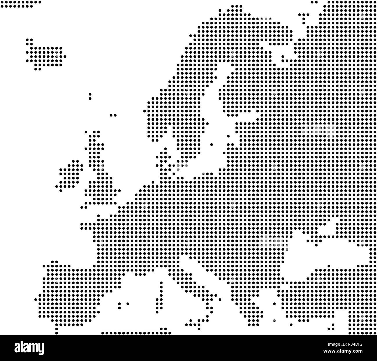 europe - serie: pixel map europe Stock Photo