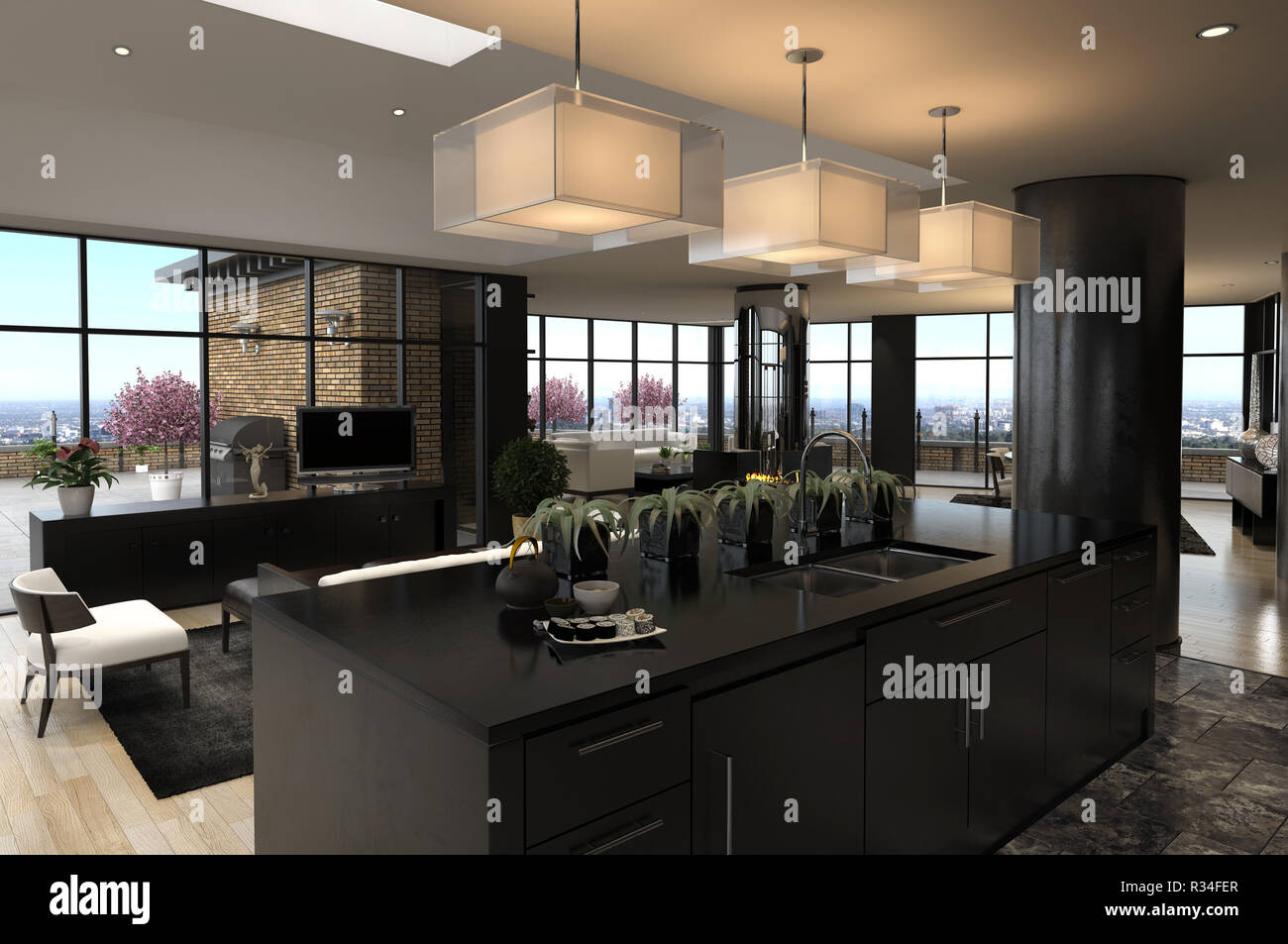 Picture of Penthouse interior garden hi-res stock photography and images - Alamy