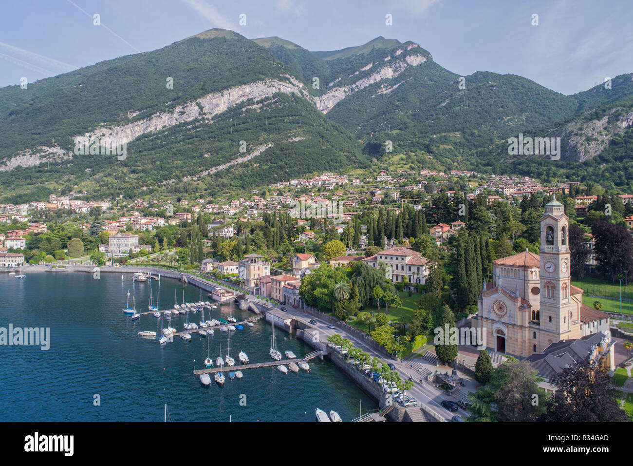 Village and port of Tremezzo. Lake