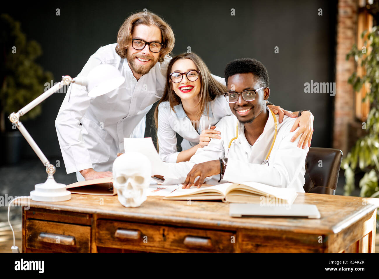 African studying together uniform hi-res stock photography and images ...