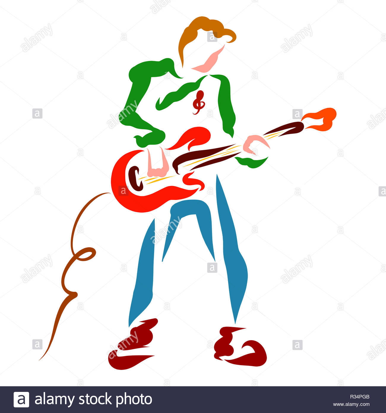 Electric Guitar Sketch Stock Photos Electric Guitar Sketch