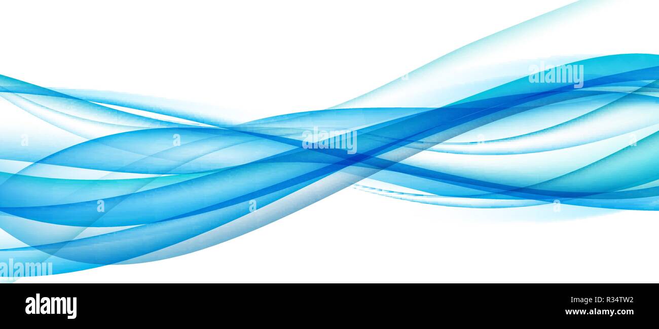 Abstract Blue Wave on Background. Vector Illustration Stock Vector ...