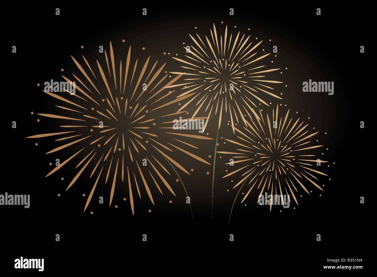 fireworks in the dark sky vector illustration EPS10 Stock Vector