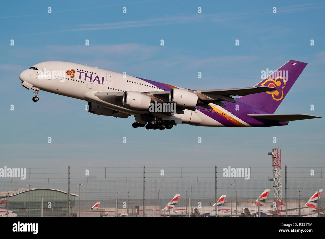 1/160 45cm Thai Airways Airbus A380-800 Resin Aircraft Model