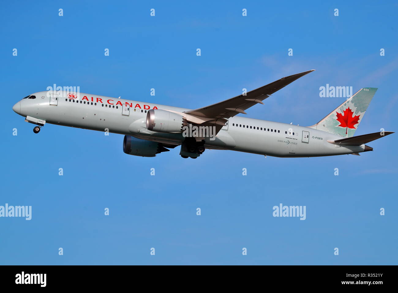 Air Canada Boeing 7879 CFGEO takes off at London Heathrow Airport, UK Stock Photo Alamy