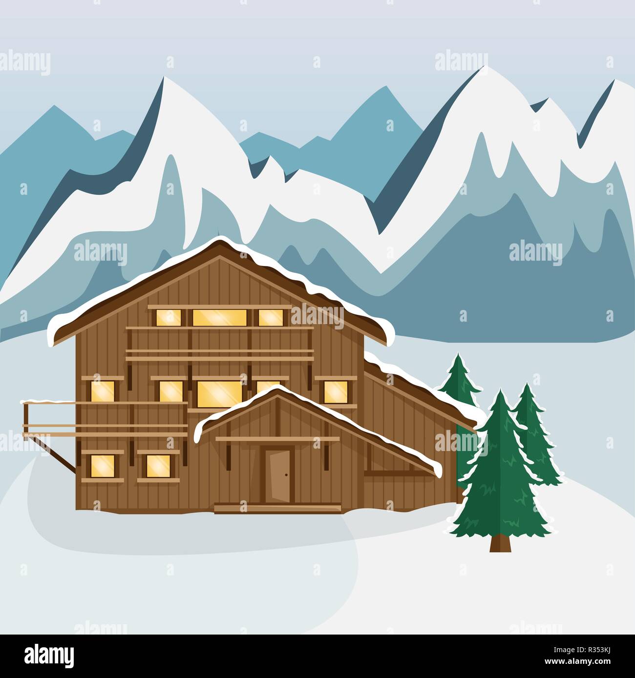 snow resort chalet
