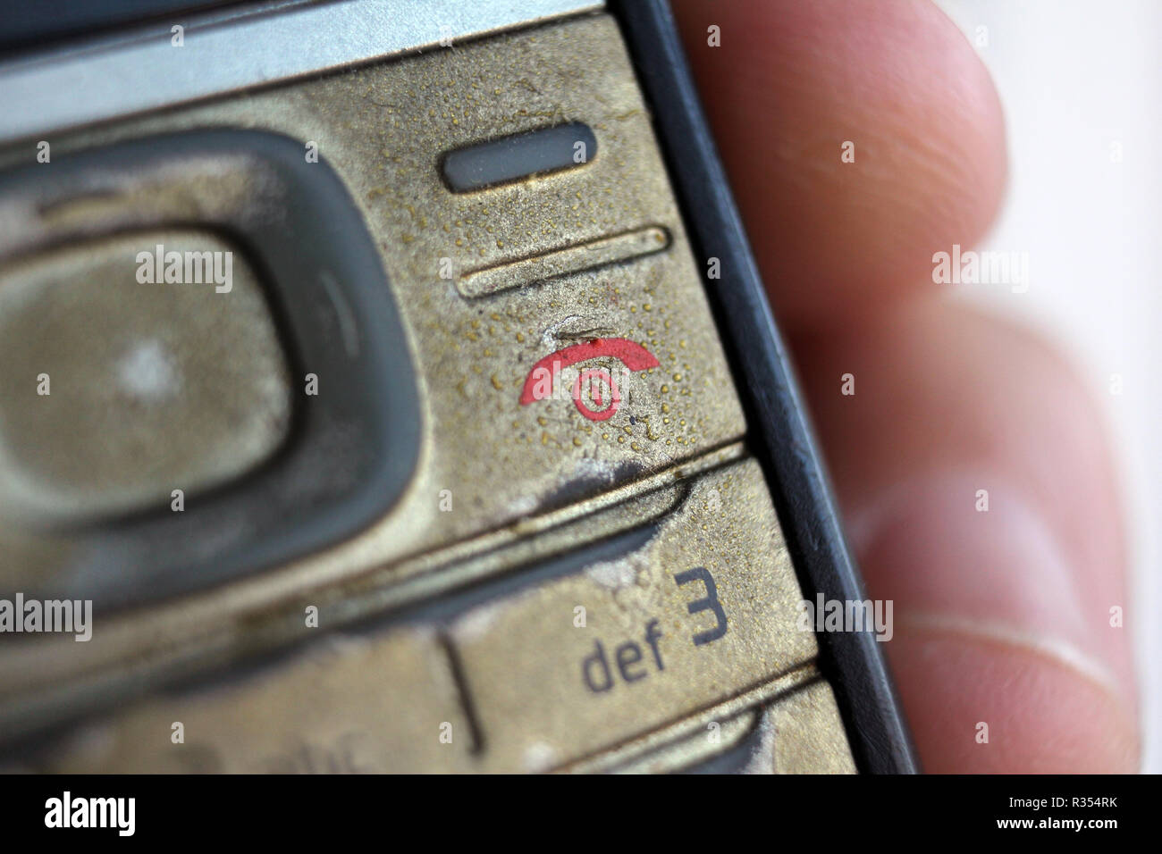 Old nokia mobile cell phone, detail Stock Photo