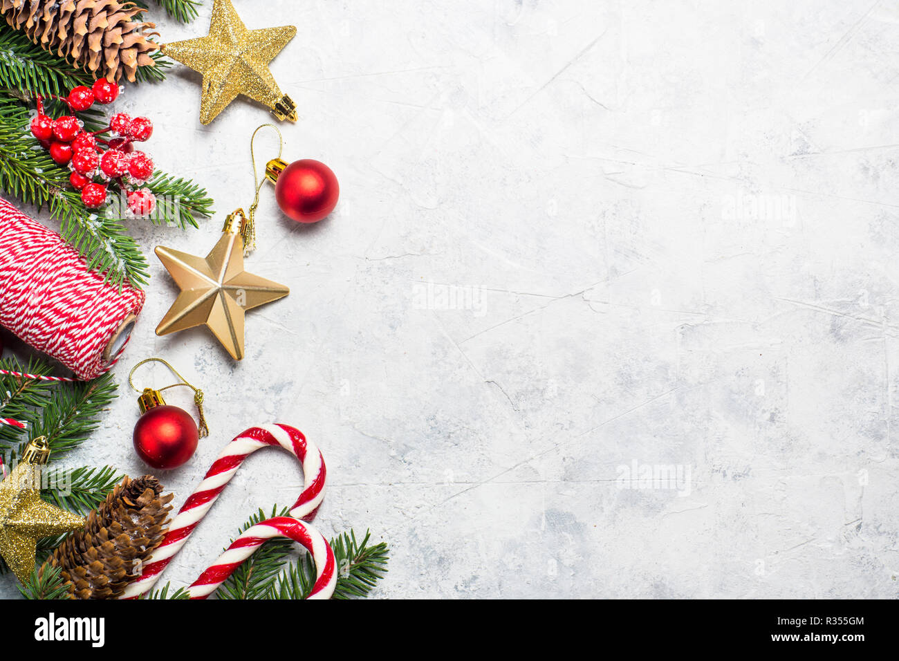Christmas background on white Stock Photo - Alamy