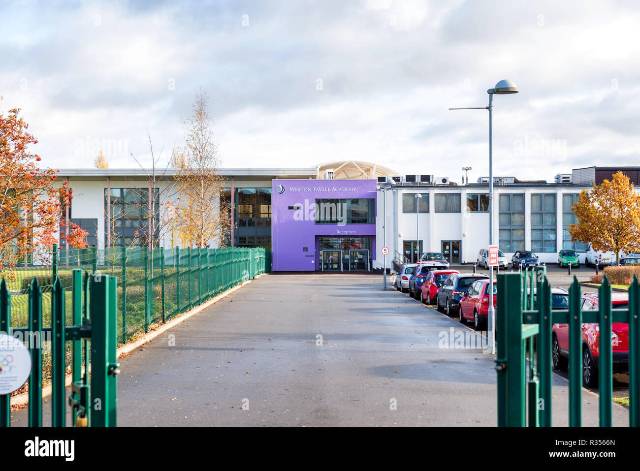Northampton UK November 11 2018 sunny day view of weston favell