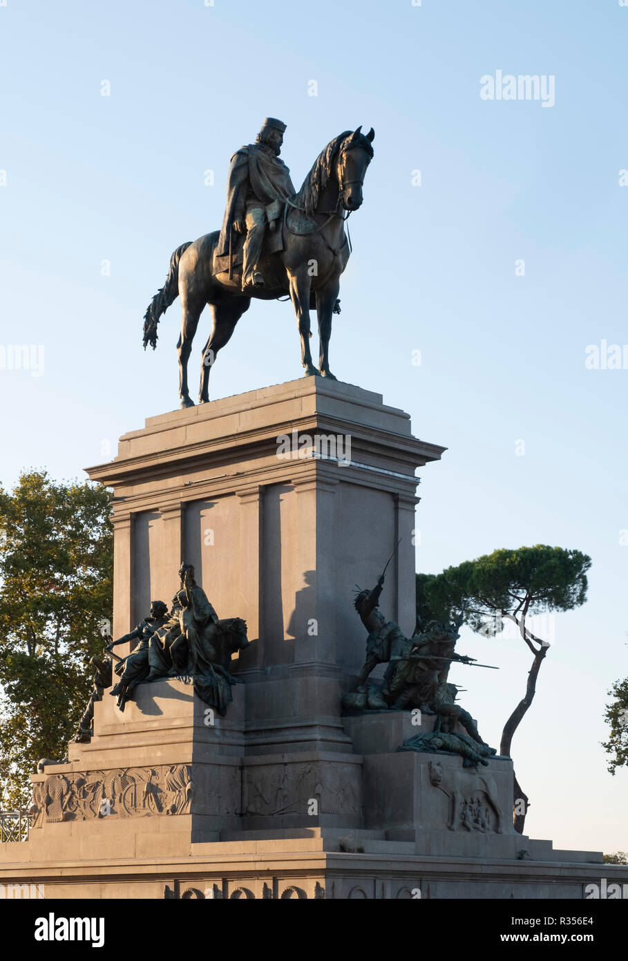 Rom, Roma, Trastevere, Monumento a Garibaldi Stock Photo