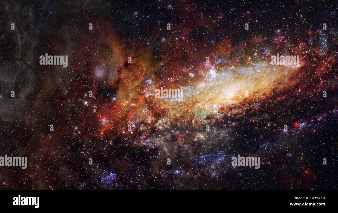 Night sky with stars and nebula. Elements of this image furnished by ...