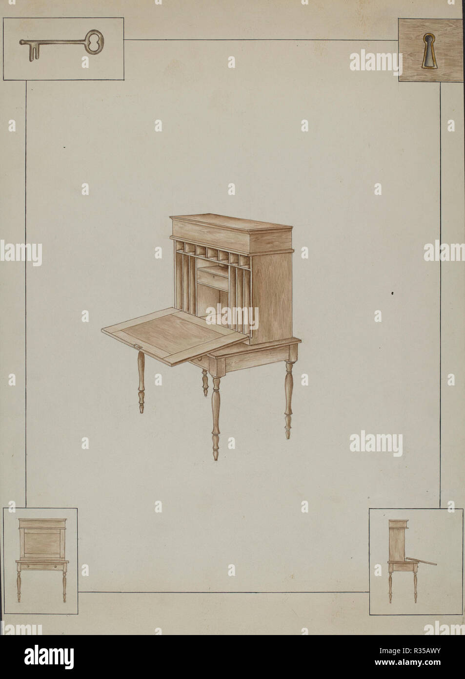 School Master S Desk Dated Probably 1938 Dimensions Overall