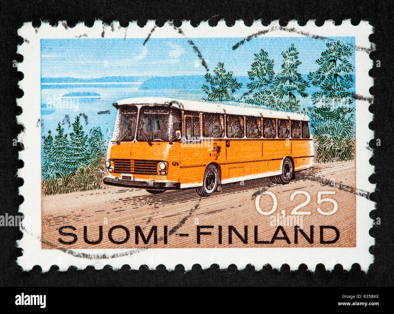 Finnish postage stamp Stock Photo