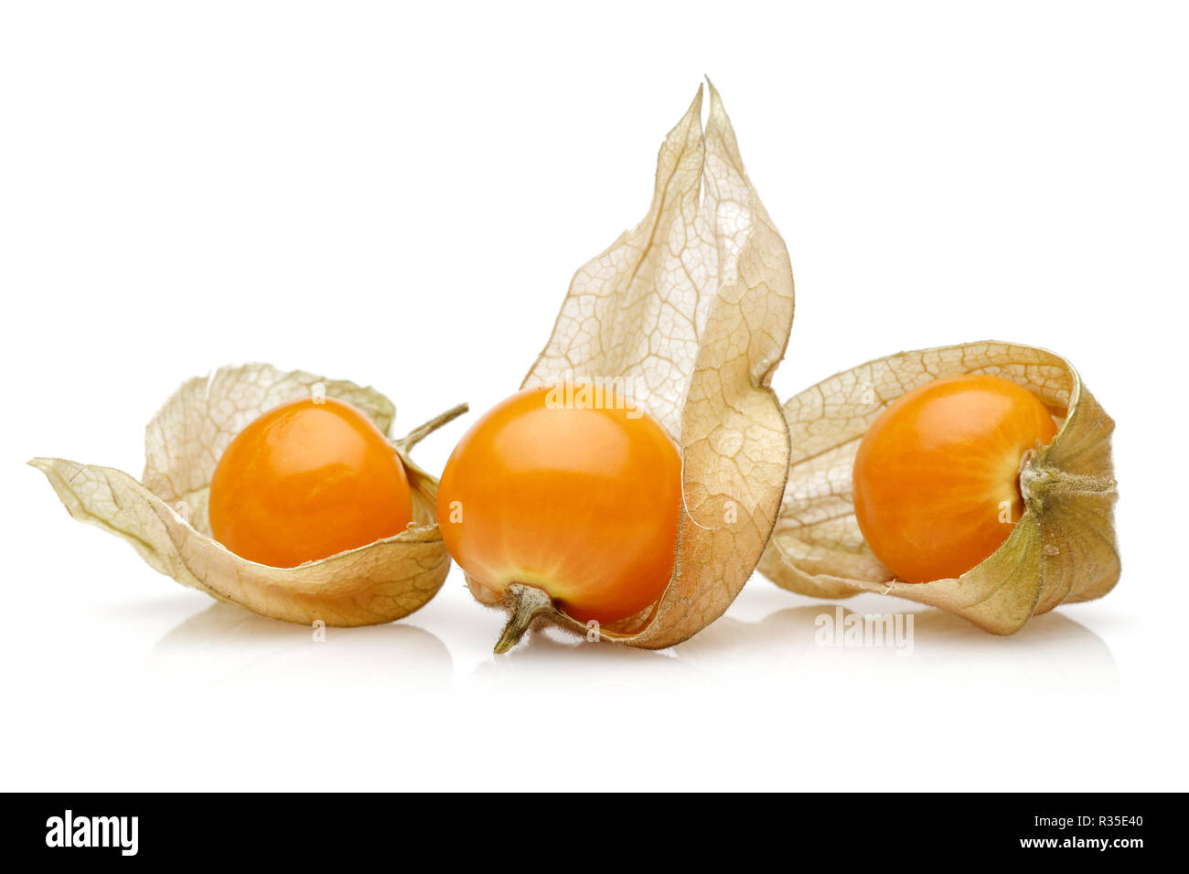 Physalis isolated on white background Stock Photo