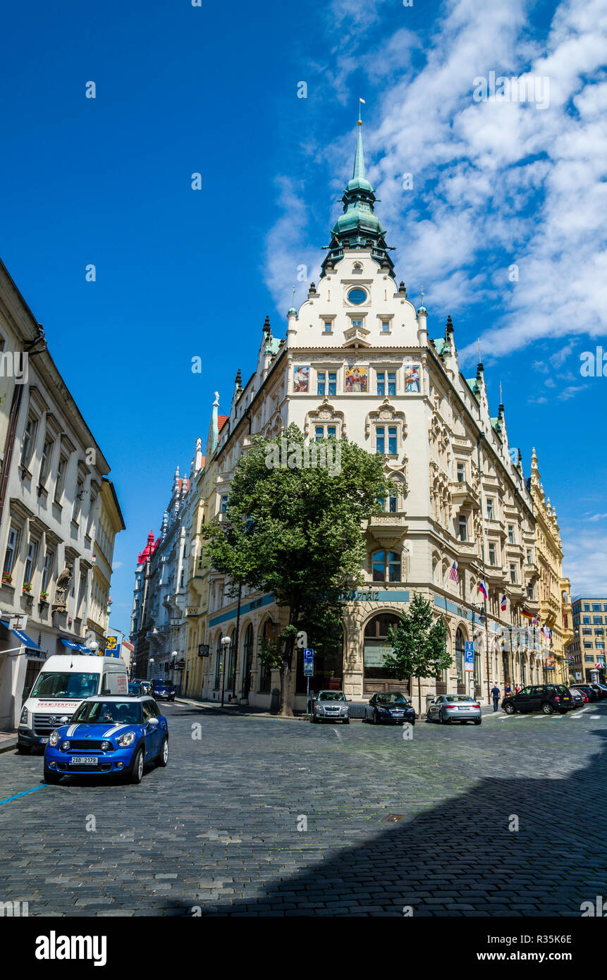 'Hotel Paris', one of the famous old hotels in Prague Stock Photo