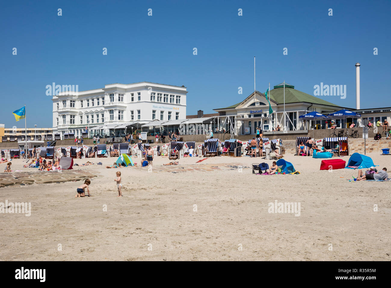 View from the seaside of Norderney,  East Frisian island, Lower saxony, Germany, Europe Stock Photo