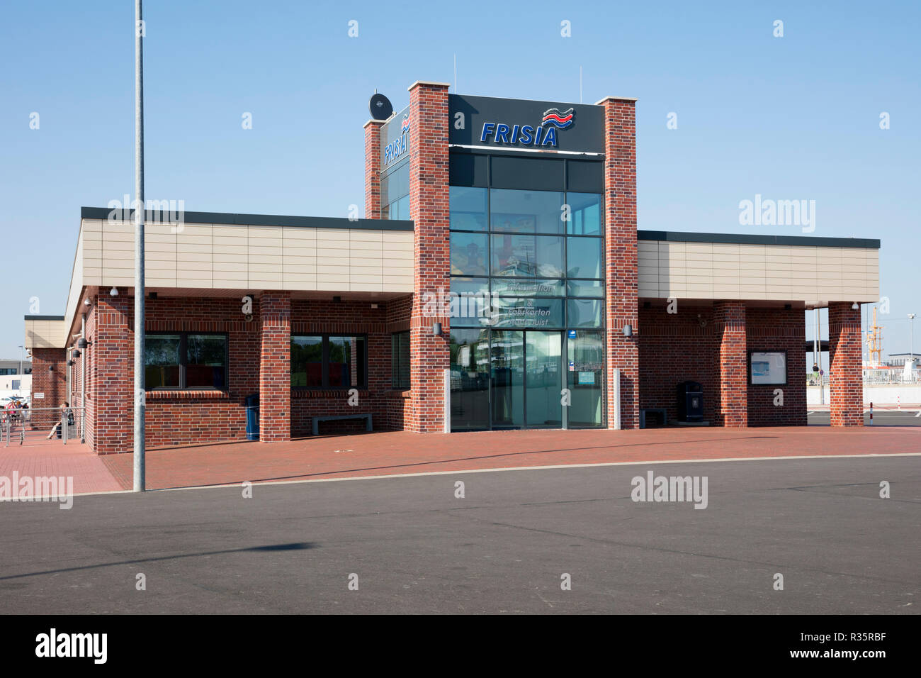Station at the harbor of Norddeich, East Frisia, Lower saxony, Germany, Europe Stock Photo