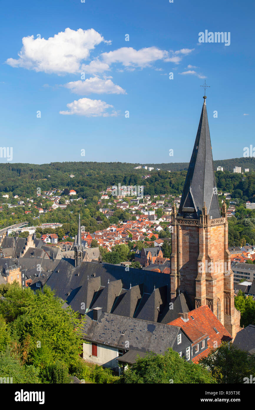 Lutheran Pfarrkirche, Marburg, Hesse, Germany Stock Photo