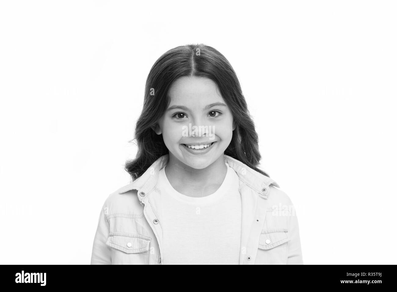 Brilliant Smile Child Charming White Smile Isolated White