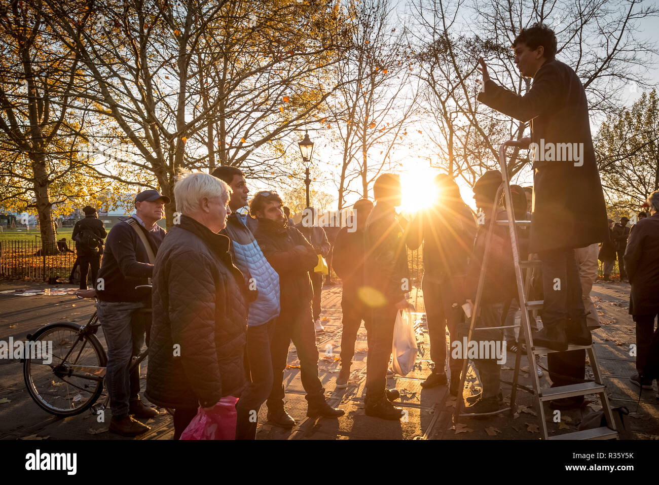 Speakers’ Corner, the public speaking northeast corner of Hyde Park
