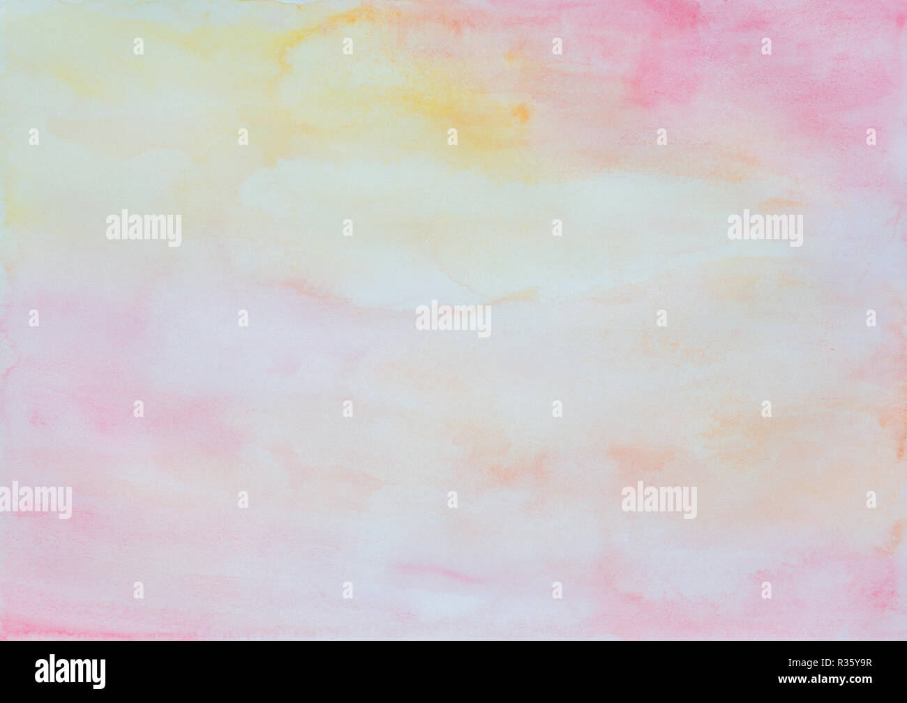 Abstract Light Watercolor Background In Pink Yellow And Orange
