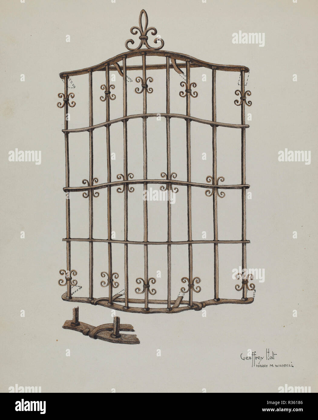 Window Grille. Dated 1935/1942. Dimensions overall 28.4 x 23 cm (11