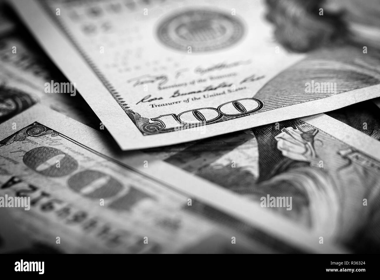 Rolled dollar bill Black and White Stock Photos & Images - Alamy