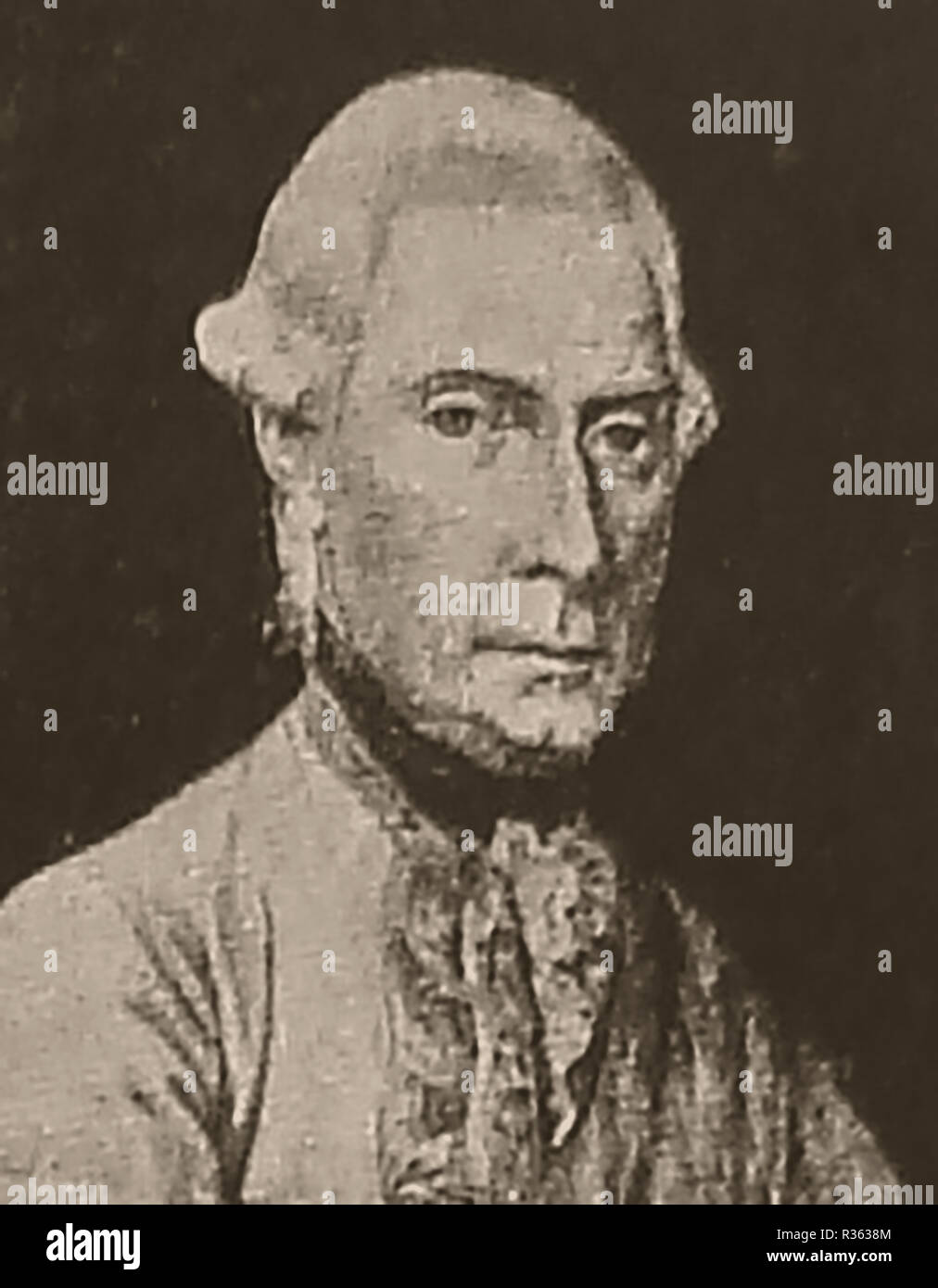 A portrait of  Ernst Gideon Freiherr von Laudon (Laudohn or Loudon) 1717-1790. Military Generalfeldmarschall and  Austrian Generalisimo -Military governor of Habsburg Serbia Stock Photo