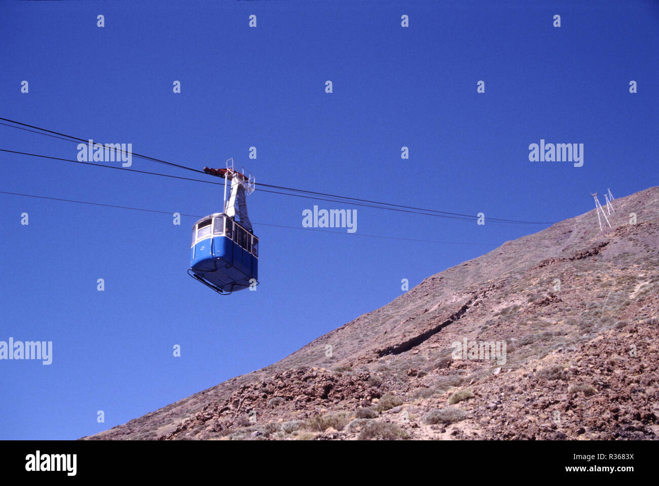 cable car to the summit of the teide Stock Photo Alamy