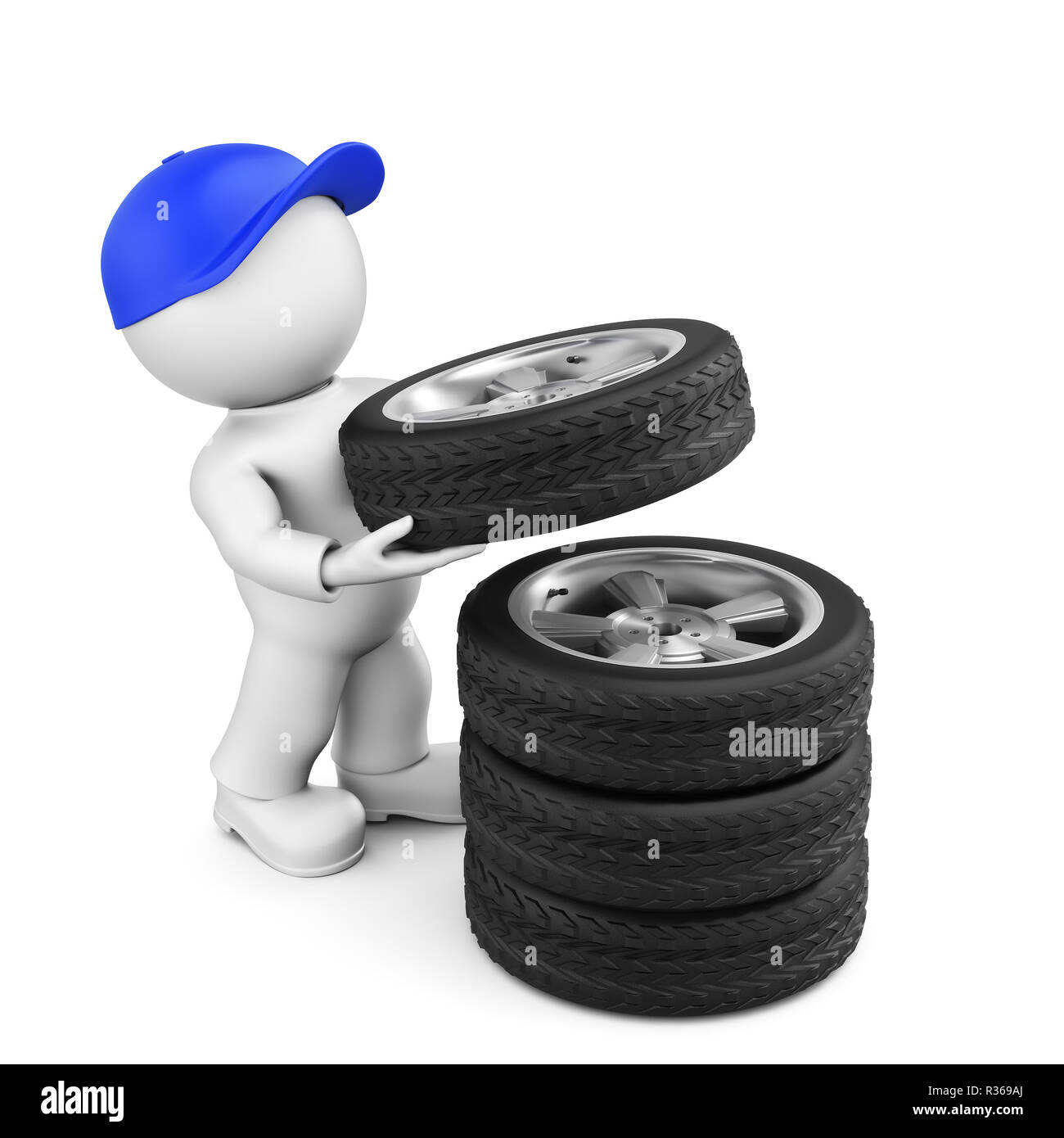 piled tires Stock Photo