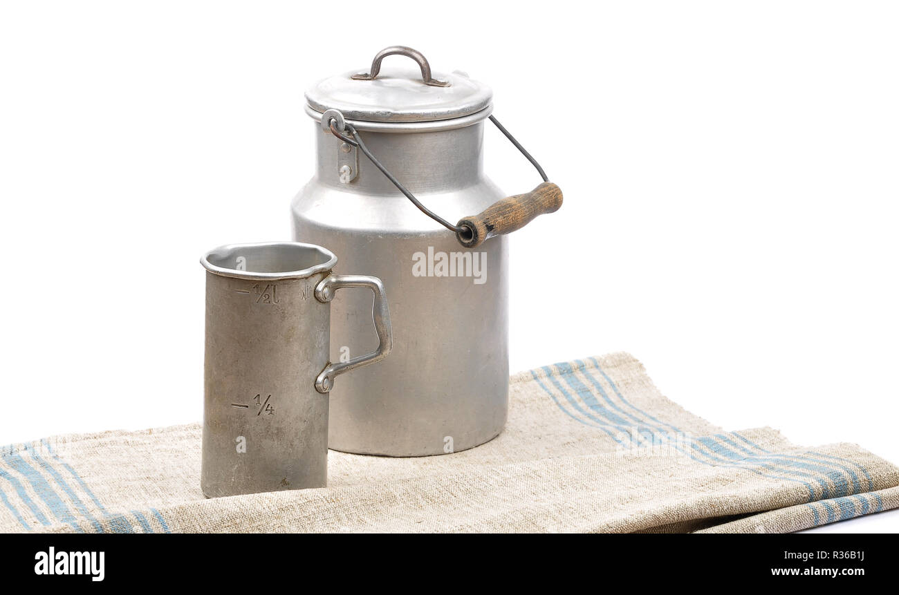 measuring cups and milk jug Stock Photo Alamy