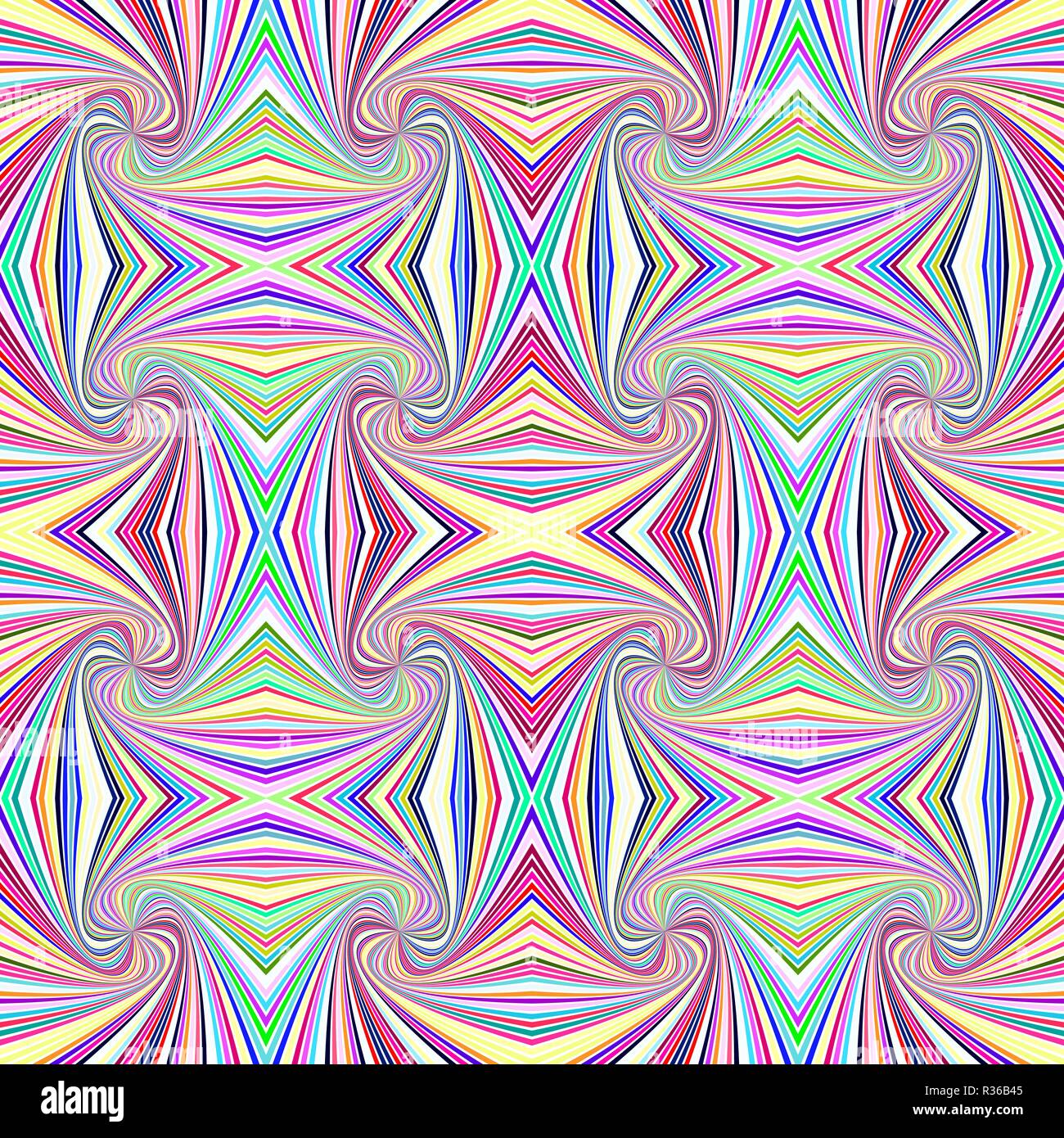 Colorful seamless abstract psychedelic spiral stripe pattern background Stock Vector